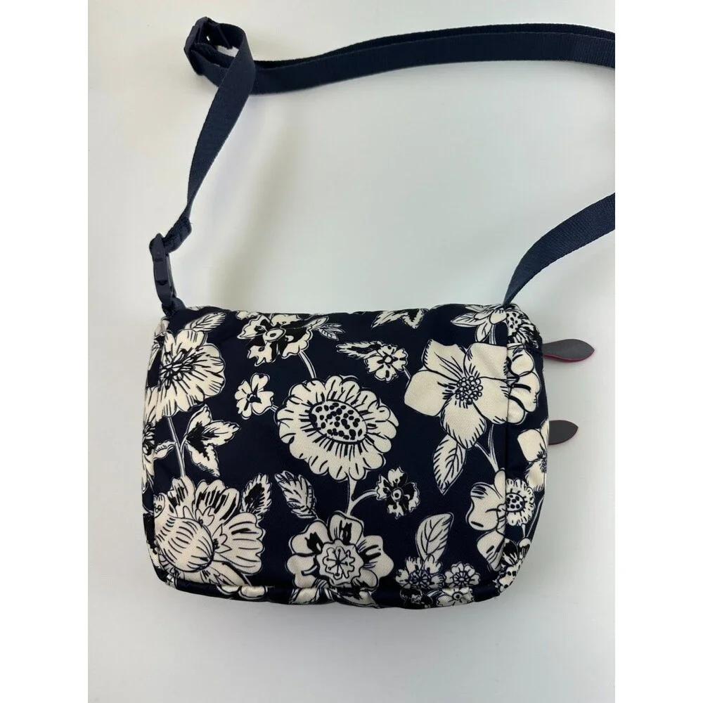 Vera Bradley Midtown Belt Bag Midnight Floral Blue White Travel Small Adjustable